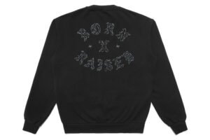 BARBED WIRE ROCKER CREWNECK_ BLACK