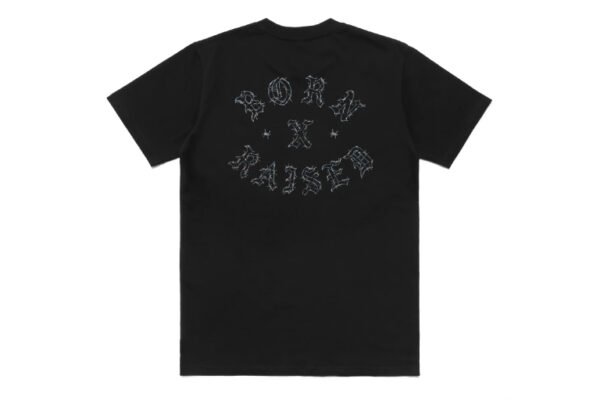 BARBED WIRE ROCKER TEE_ BLACK