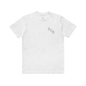 BARBED WIRE ROCKER TEE: WHITE