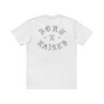 BARBED WIRE ROCKER TEE: WHITE